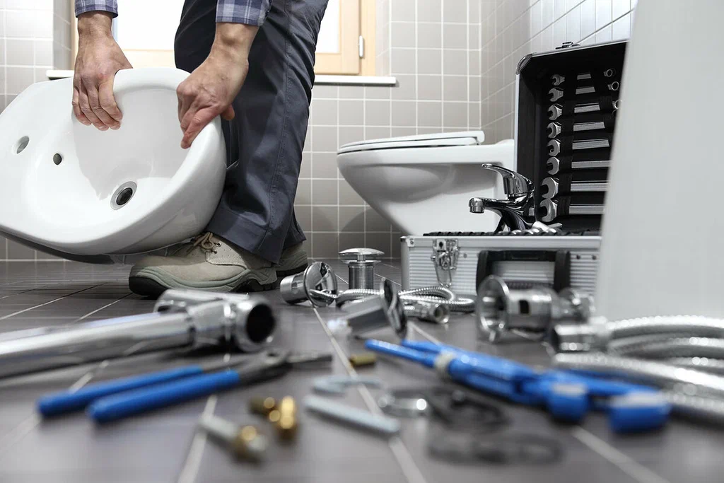 Plumbing tools prepared for a bathroom repair in Vancouver