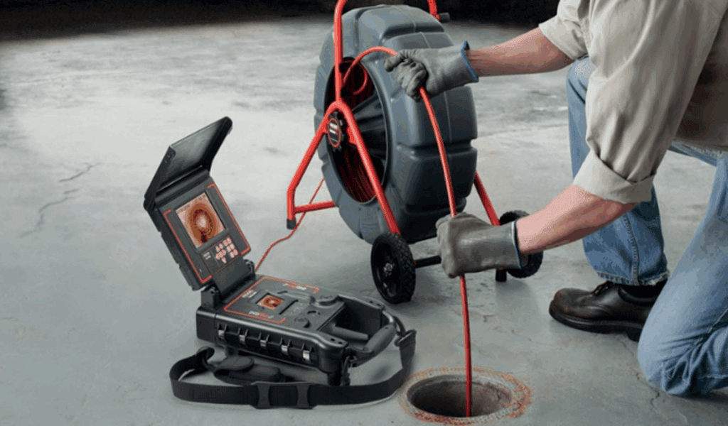 Technician performing a sewer camera inspection in Vancouver