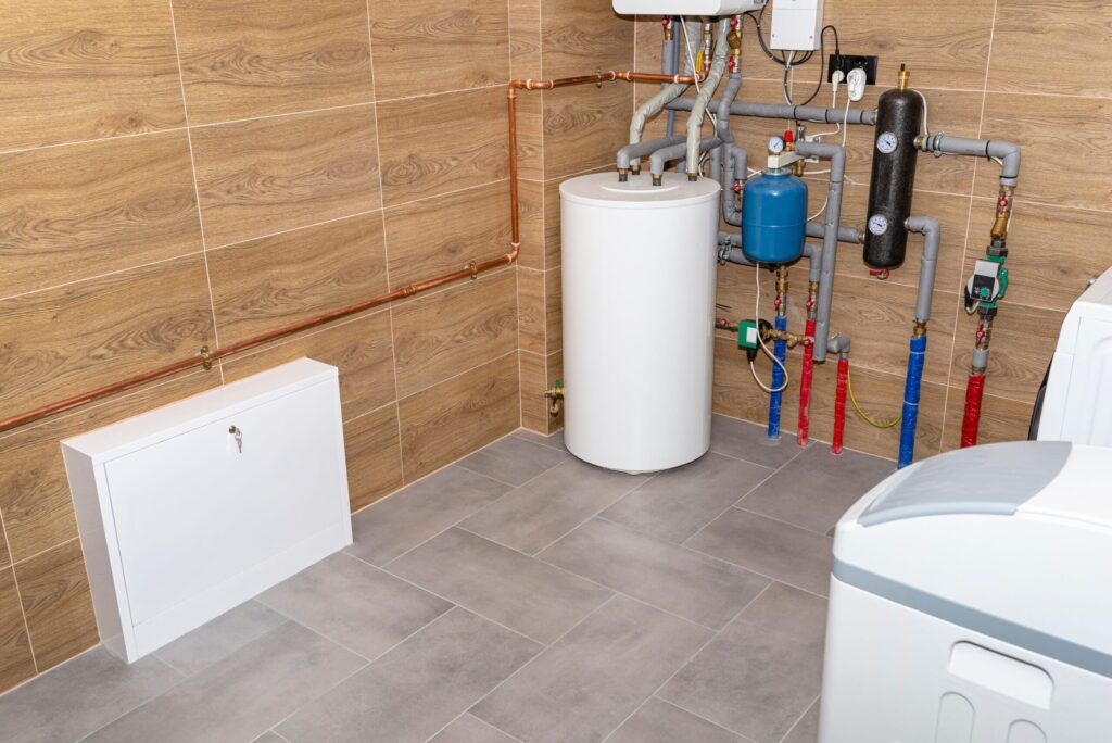 Residential water heater and plumbing system installed in Vancouver